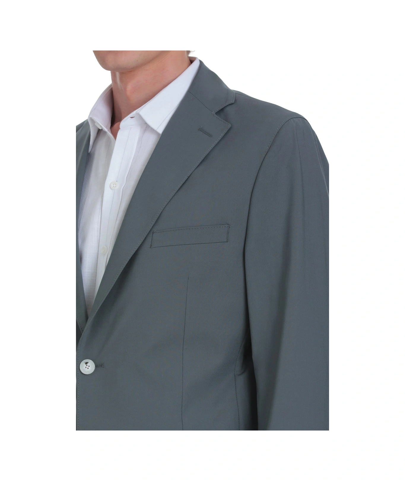 Antrasit Slim Fit Mono Yaka Casual Takım Elbise Antrasit