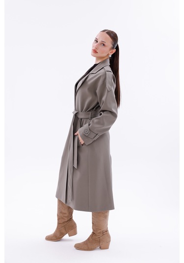 Kadın Trençkot Model Kaban Çağla