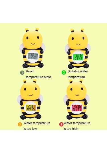 Sones Mty-813 Karikatür Küçük Arı Çocuk Elektronik Su Termometresi Sarı