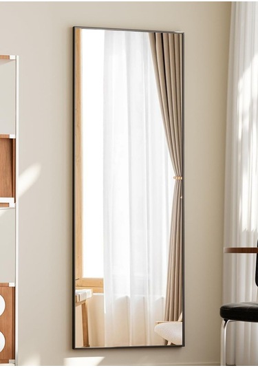 İva 140x55 Ayaklı, Asılı Veya Duvara Yaslı, Yer Aynaları,oturma Odası, Yatak Odası, Giyinme Odası Siyah