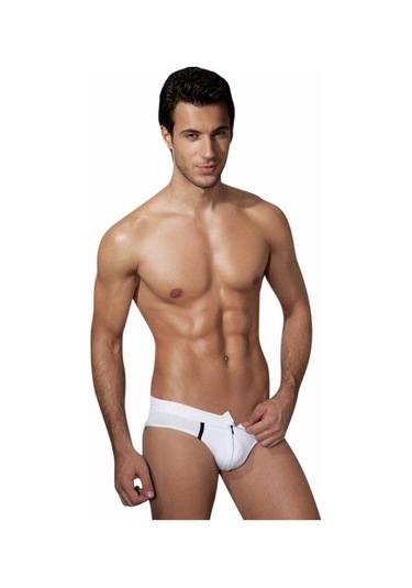 Doreanse Fermuarlı Slip Külot 1269 Beyaz