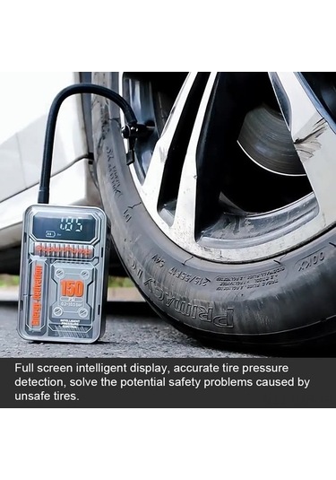 Fortunelane Akıllı Araç Hava Pompası - Hızlı Şarj, Otomatik Baskı, Led Işıklı, Power Bank, 7.4v Taşınabilir