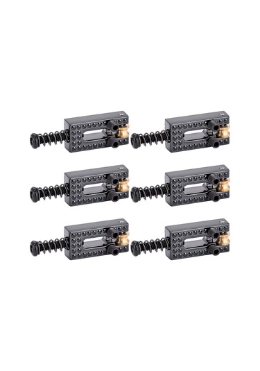 Moveevo Elektro Gitar Tırnak Kolu Parçası - 6'lı Set, Kaydırmalı, Yükseklik Ve Mesafe Ayarlanabilir, Bakır Çinko Alaşımlı, Siyah