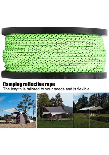 Fosenze 2.5mm 50m Yoğun Yoğunluklu Dış Mekan İçin Yansıtıcı Tekerlek, Çadır, Gölge, Balıkçılık, Rüzgar Ve Çamaşır İçi Güvenlik İpi Diğer