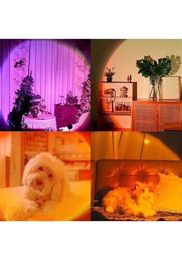 Dashanshop Manyetik Led Hareket Sensörlü 2 Başlıklı Dimmable 15 Renk Usb Bataryalı Duvar Lambası