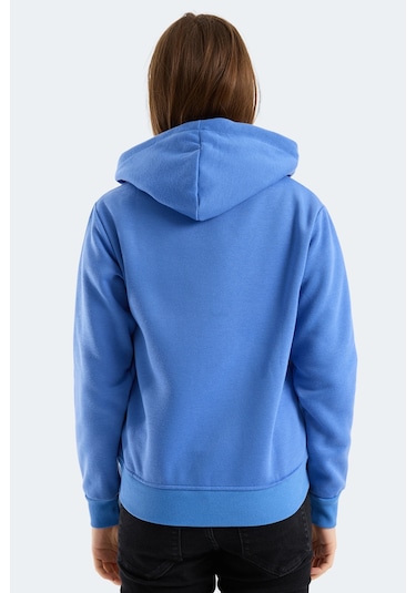 Slazenger Mılıo I Kadın Fermuarlı Kapüşonlu Cepli Indigo Sweatshırt Indigo