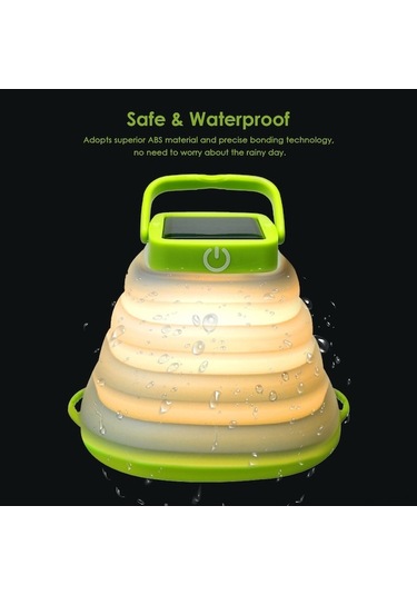 Pazly Katlanabilir Güneş Led Kamp Lambası - 3 Parlaklık Seviyesi, Şarj Edilebilir, Ip65 Su Geçirmez, Taşınabilir