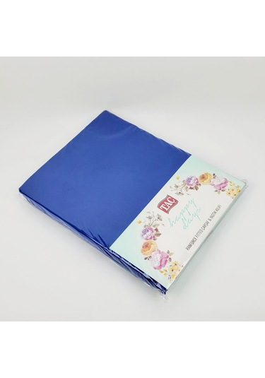 Taç Çift Kişilik Fitted Lastikli Çarşaf Set Saks 180X200