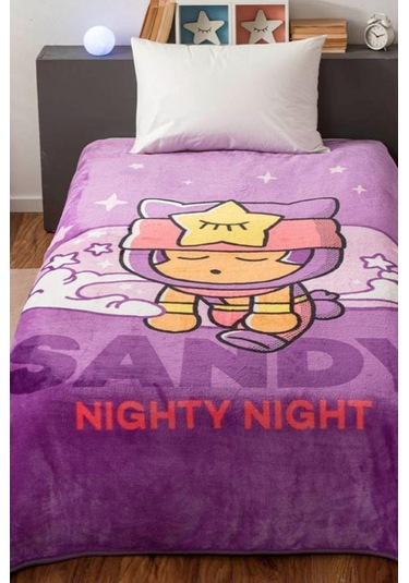 Brawl Stars Lisanslı Tek Kişilik Battaniye Çok Renkli