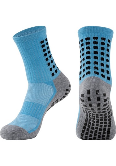 Suofeng Kışın Spor İçin Silikon Anti-s Kayıp, Kalın Havlu Tabanlı Orta Boru Futbol Basketbol Çorapları - Kırmızı, Tek Beden Çok Renkli