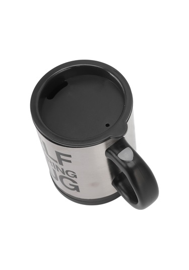 Hangfox Otomatik Karıştırıcı Paslanmaz Çelik Kahve Bardak, Isı Yalıtımı, Tek Elle Kontrol, 400ml, Siyah Pil Dahil Değil Siyah