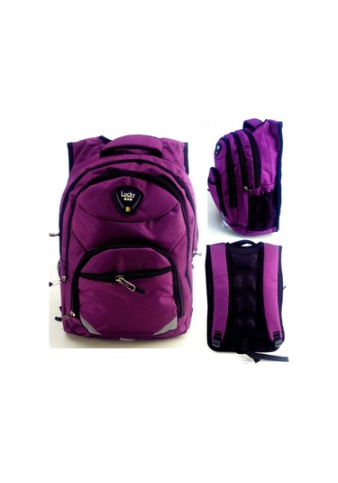 Lucky Bag Mor Genç Lise Ortaokul İlkokul Okul Çantası Günlük Çanta Mor