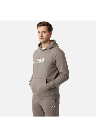 Kahverengi Fila Unısex Günlük Sweatshirt Valsera Logo Hoodie Fau0227.70008 Kahverengi