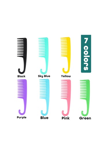 Ucuz Renkli Geniş Diş Az Saç Dökülmesi Tarak Saç Ürünleri Anti-statik Duş Tarağı Detangle Saç Tarak Kanca Fırçası Ile Kadınlar Için
