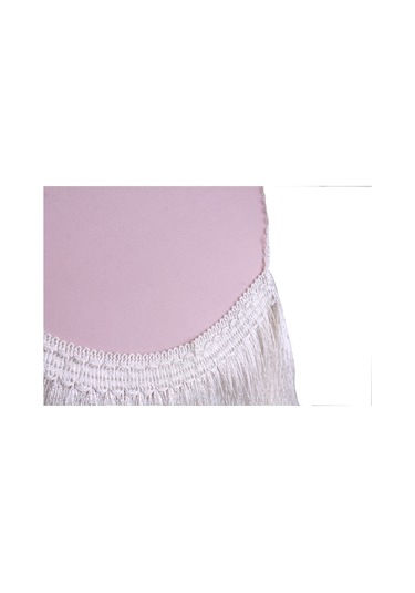 Kumaş Kaplama Ahşap Ayak Lambader Pudra