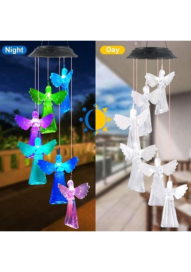 Homyl Led Rüzgar Çanı Güneş Enerjili Işıklar Renk