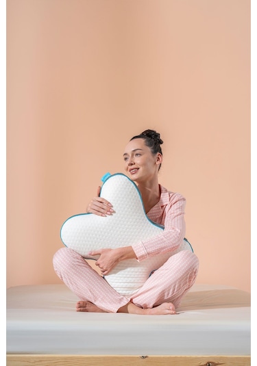 Kelebek Yastık Yüzüstü Yatış Yastığı 57 45 13cm Beyaz