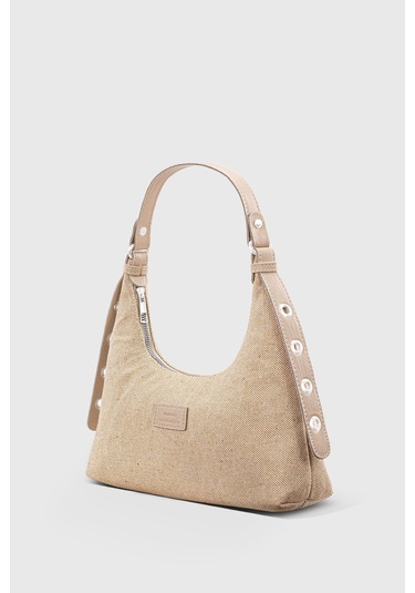 Housebags Kadın Hasır Krem Baguette Çanta 205 Hasır Krem