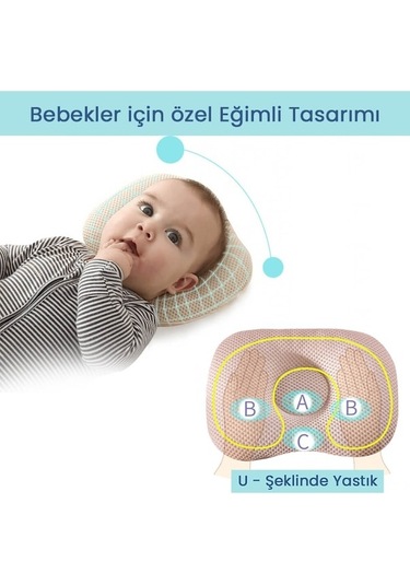 Bebek Düz Kafa Yastığı Bej