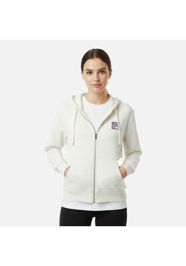 Bej Fila Kadın Sweatshirt Lagrio Loose Zip Hoodie Faw1182.10010 Bej