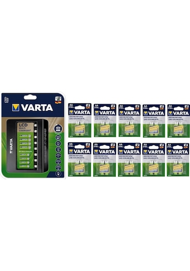 Varta Multi Plus 8Li Şarj Cihazı 20*2700 Mah Aa Şarjlı Pil