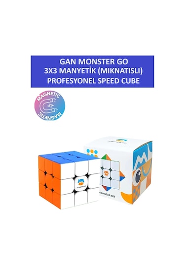 Mg356 M 3x3 Mıknatıslı Manyetik Zeka Küpü - Profesyonel Speed Cube - Sabır Küpü -