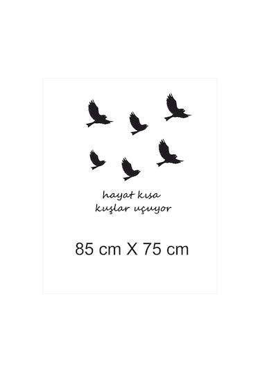 Kuşlar Uçuyor Dekoratif Duvar Sticker