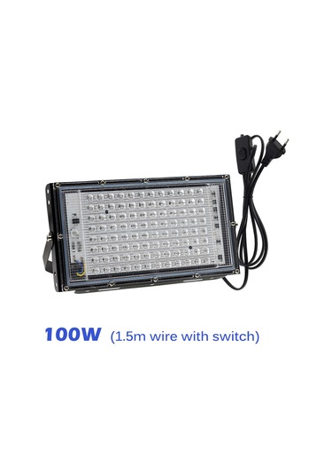 Yaleker 50w/100w Uv Led Projektör, Ip65 Su Geçirmez, 395nm Mor Işık, İç Ve Dış Mekan Kullanımı RGB