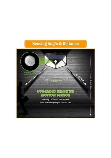 Cbtx Bahçe Aydınlatma 2 Adet 100 Led Açık Veranda Güneş İndüksiyon Duvar Lambası Ayarlanabilir Balkon Bahçe Aydınlatma Küçük Sokak Lambası