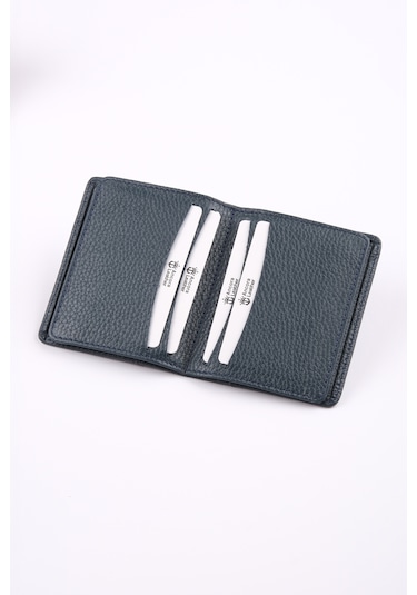 Ancora Leather Hakiki Deri Kartlık-26207 Lacivert