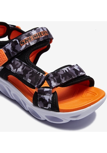 Skechers Hypno - Splash Büyük Erkek Çocuk Siyah Işıklı Sandalet 400077L Bgor Siyah