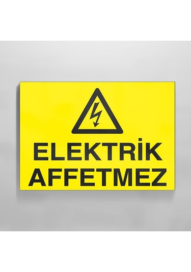 Technopa Elektrik Affetmez Uyarı Levhası 60x90cm