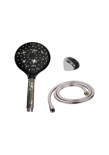 Üso Garden Mafsallı Duş Seti Siyah Diğer