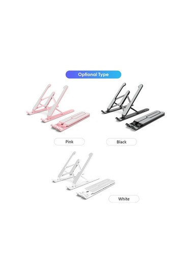 Novahub 6 Kademeli Ayarlanabilir Katlanabilir Dizüstü Bilgisayar Standı - Siyah - Ofis/ev Kullanımı İçin Optimize Edilmiş