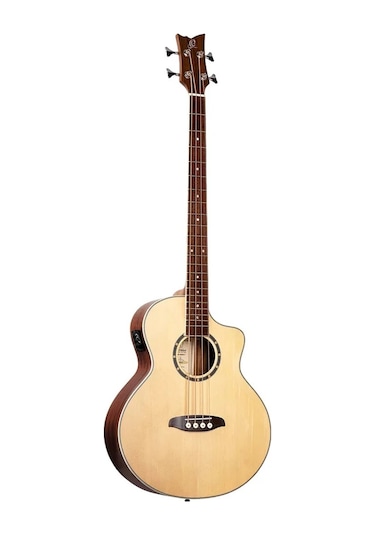 Ortega D7CE-4 Deep Series 7 Medium Scale Akustik Bas Gitar (Natur