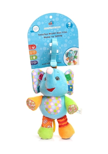 Sozzy Toys Müzikli Mavi Fil - Szy178 Çok Renkli