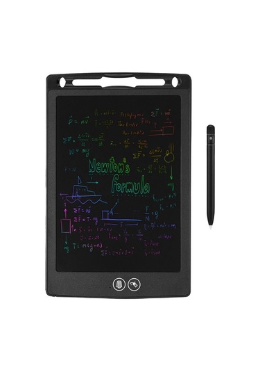 Shineyee 8.5 İnç Lcd Çizim Tahtası - Göz Koruyucu Renkli Ekran, Bölgesel Silme Ve Tek Tuşlu Temizleme Fonksiyonu, Siyah