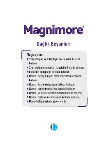 Magnimore Magnezyum Takviye Edici Gıda 60 Tablet
