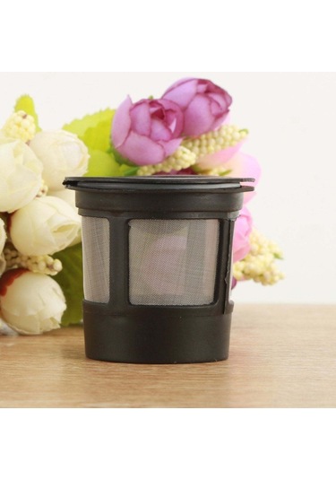 Qingmipy Yeniden Doldurulabilir Kahve Filtresi - Keurig K50/k55 Uyumlu, 3'lü Set + Kaşık Hediyeli Siyah