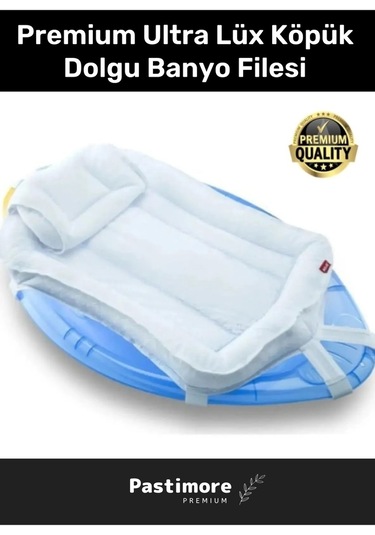 Premium Ultra Lüx Tüm Küvetlerle Uyumlu Köpük Dolgulu Kafa Yastıklı Bebek Banyo Filesi