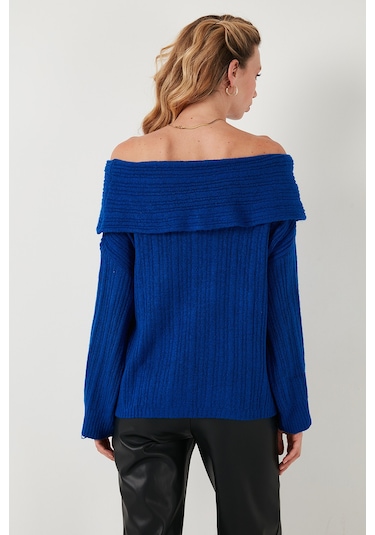 Lela Oversize Fit Madonna Yaka Triko Bayan Kazak 4615216 Saks