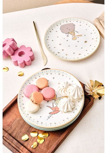 Karaca  Küçük Prens Yeni 6 Parça Seramik Pasta Seti 20 Cm