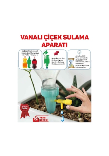 10 Adet Otomatik Çiçek Saksı Sulama Aparatı