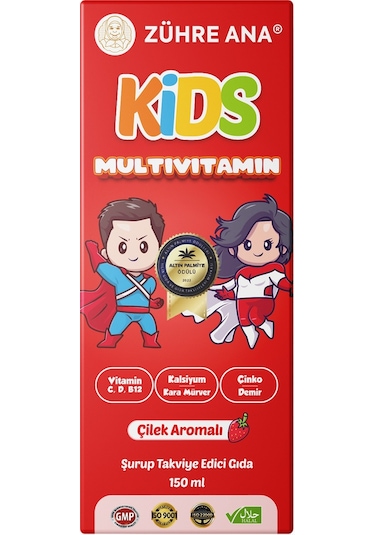 Zühre Ana Kids Multivitamin Şurup Çilekli 150 ML