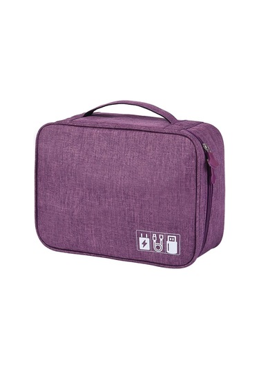 Mor Elektronik Organizatör Seyahat Evrensel Kablo Düzenleyici  Kindle, Akıllı Telefon, Kablo, Şarj Cihazı İçin Gadget Dişli Kutuları