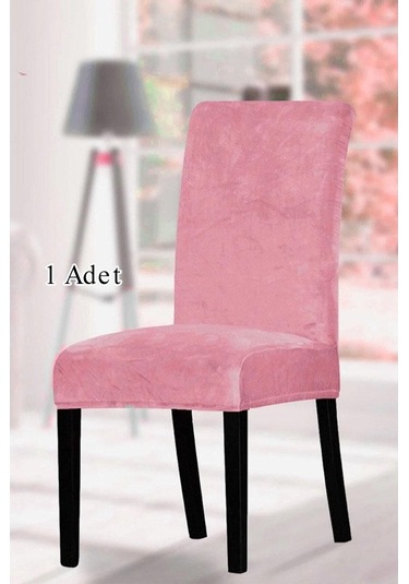 StarMall Ipek Kadife Sandalye Kılıfı Sandalye Örtüsü Lastikli Standart 1 Adet Pembe