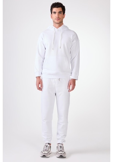 Dufy Beyaz Erkek Sweatshırt - Regular Fit Beyaz