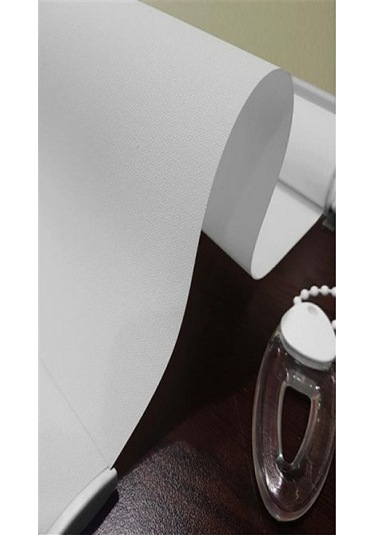 Ithal Kalın Beyaz Zebra Stor Güneşlik Perde Etek Düz Alüminyum Kasa, Metal Ayak Beyaz