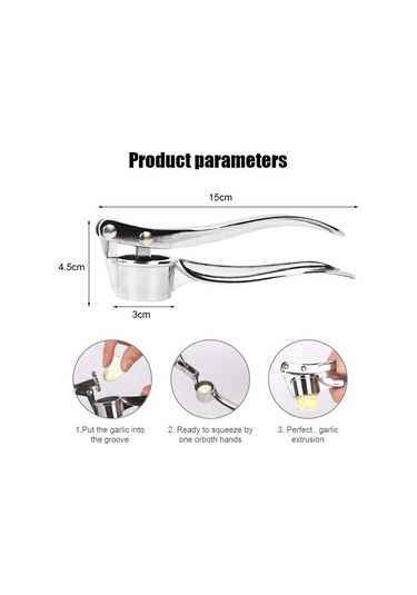 Paslanmaz Çelik Sarımsak Presi Öğütücü Mutfak Pişirme Sebzeler Zencefil Sıkacağı Ezici Elde Taşınabilir Zencefil Kıyma Makinesi Araçları Taklit Gümüş