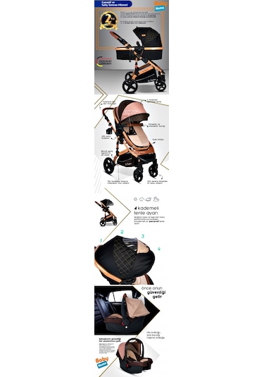 Baby Home 946 Travel Sistem Bebek Arabası + 560 Oyun Parkı Park Yatak